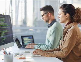 People using computer